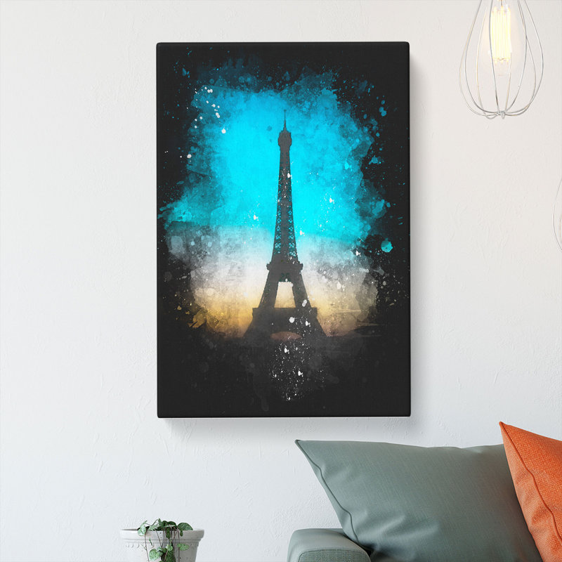 Eifel Tower In Paris France - Wrapped Canvas Print, 91cm H x 60cm W x 3cm D