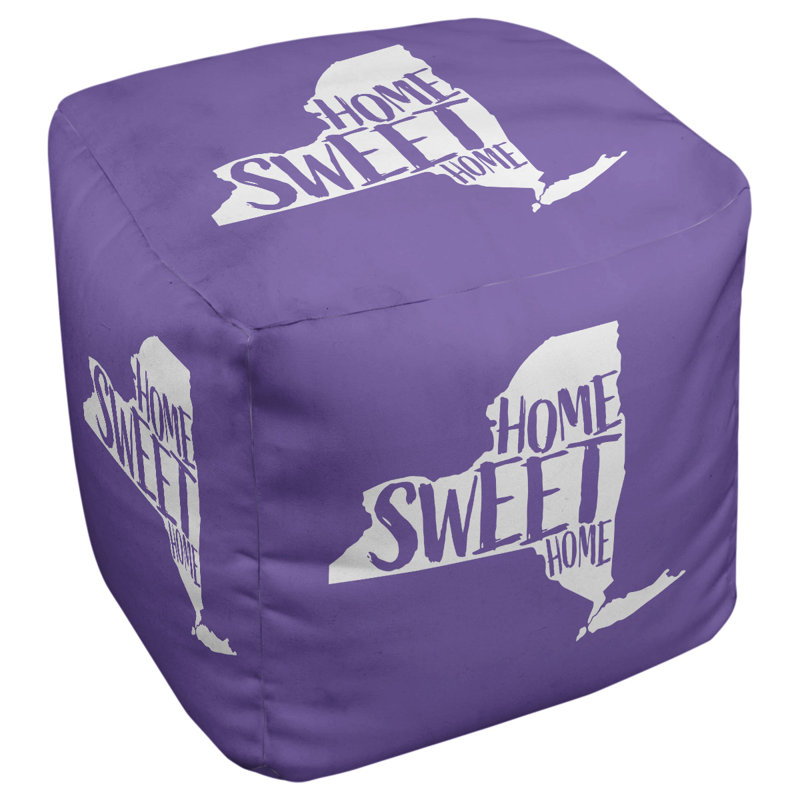 Repose-pieds cube new york home, Mauve