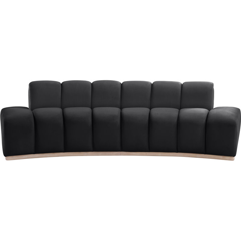 Jace Velvet Sofa, Black Velvet
