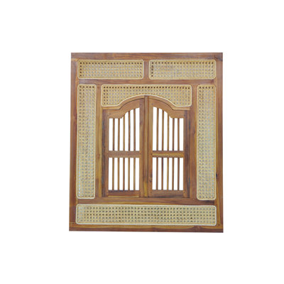 Alfeu Solid Wood Rectangle Wall Mirror