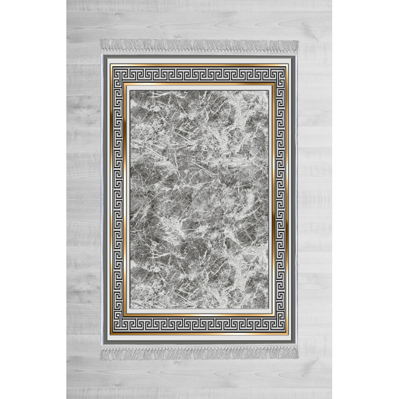 Luxurious Velvet Area Rug (4.6 x 7.2 ft), 100% Antibacterial Fabric, Non-Slip Cotton Backing, Pile Height: 0.4 in | Machine Washable, 3D Digital Print Design | Perfect for Living Room & Bedroom Decor, Soft & Durable