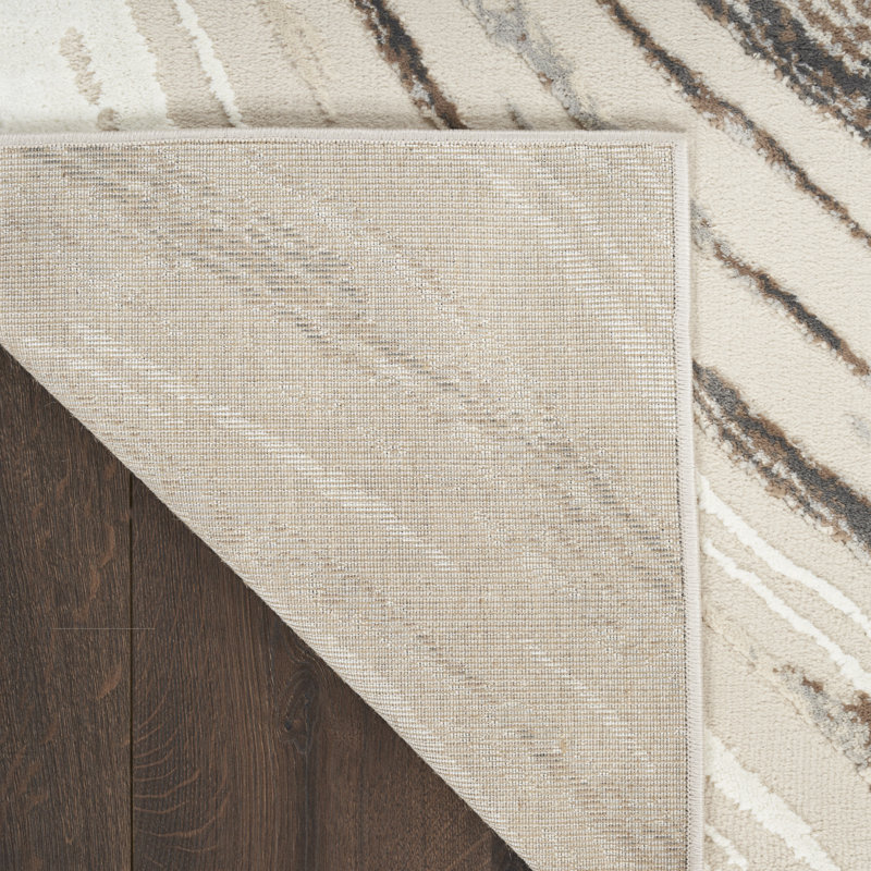 Barric Modern Marble Sustainable Woven Area Rug, Rectangle 6' x 9'