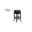 Tabouret à hauteur de comptoir en bois sans dossier de 24 po avec tablier sculpté et siège LeatherSoft Willowridge-30729315-59591066