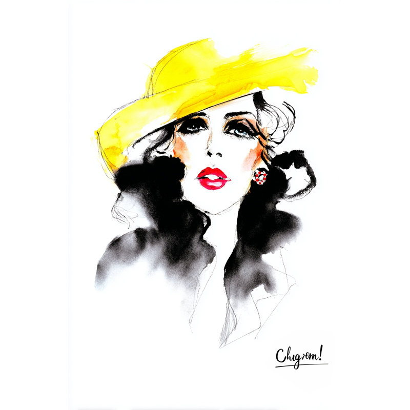 «Lemon Noir», art mural sur toile tendue, L 30 po x H 40 po x P 1,5 po