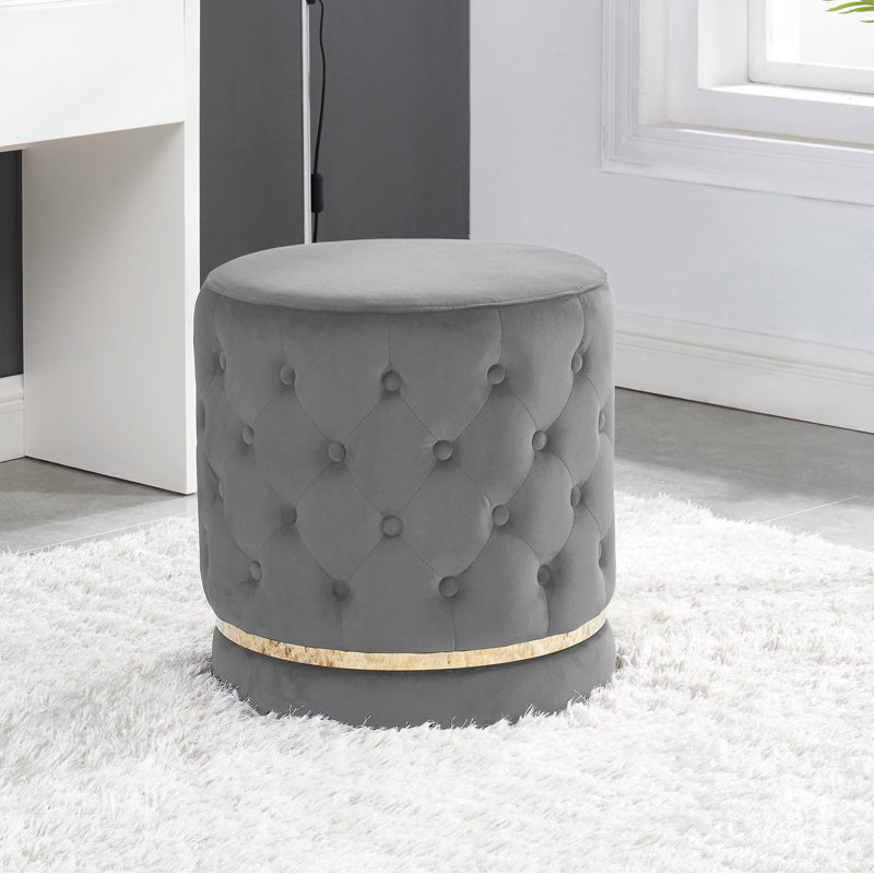 Tabouret de coiffeuse Crofton, Gris