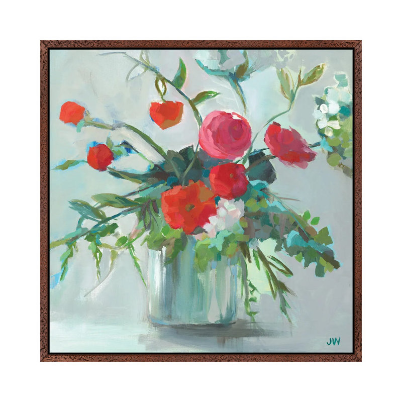 Red Ranunculus by Jenny Westenhofer - Gallery-Wrapped Canvas Giclée on Canvas, 45.72 cm H x 45.72 cm W x 4.445 cm D