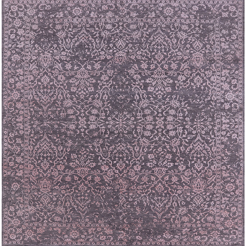 Tapis oriental mauve Greigsville, Carré 6 pi