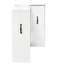 Bibliothèque à 3 niveaux en bois avec porte et tiroir, blanc, largeur 20,15 po, l