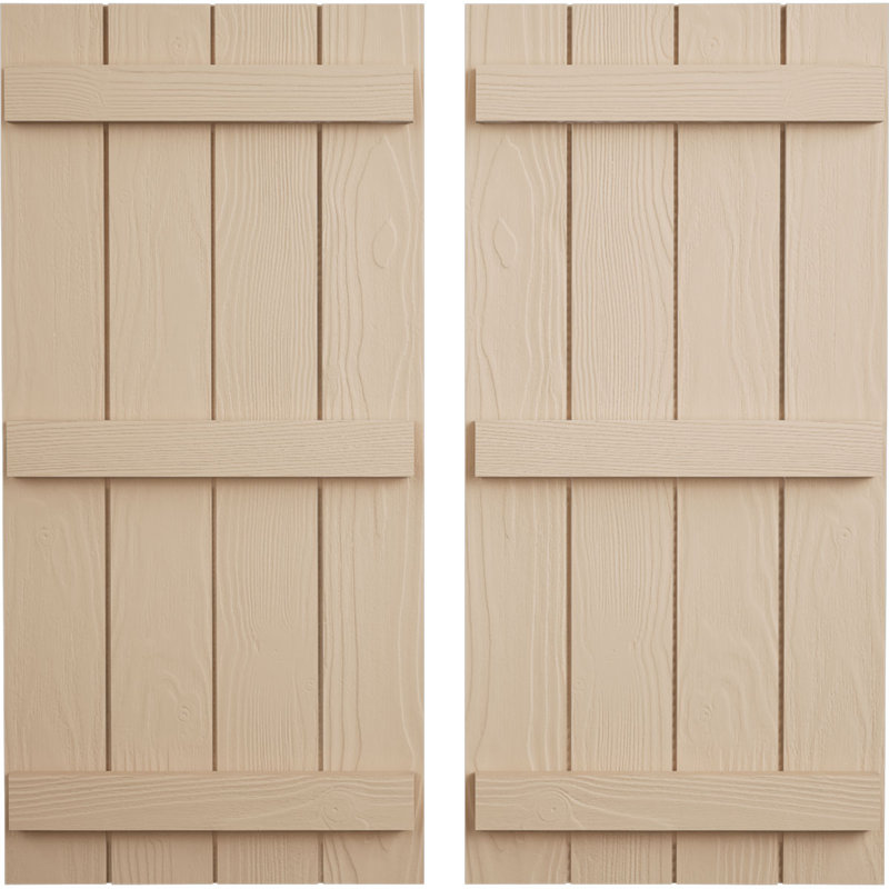 Volets Rustic, Texture sablée / brun clair apprêté, 22", H 68 po x l 22 po x P 1 po