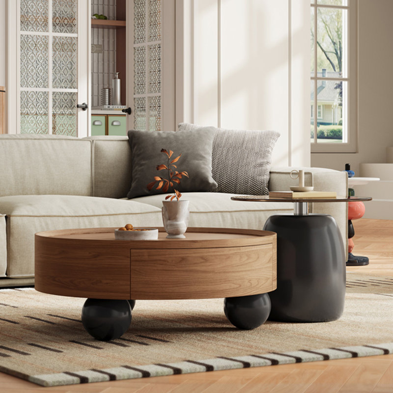 Medieval-style round coffee table