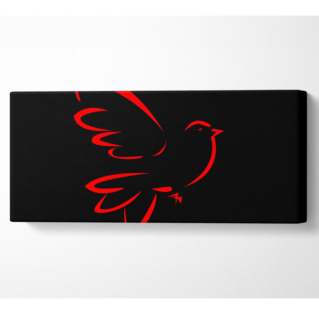 Roter Vogel - Kunstdrucke auf Leinwand - Wrapped Canvas