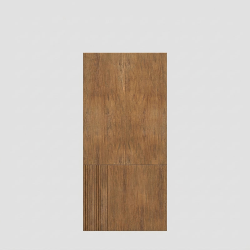 Porte à panneau 80 po en acajou Modra Slab Only - contemporaine, moderne, sans finition, 34 po x 80 po [porte de 34 po]