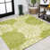 Zinnia Modern Floral Textured Weave Green/Cream Indoor/Outdoor Rug