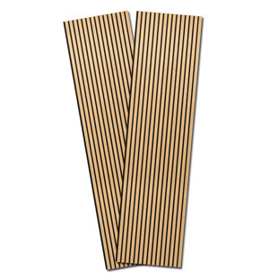 2 Pcs Acoustic Wood Wall Panelling, 3D Slat Wall Panelling for Wall and Ceiling Decor (31 sq.ft/Case)