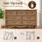 54"W Farmhouse 7 Wide Drawer Dresser, Bedroom Chest of Drawers With Anti-Tip Design-722233884