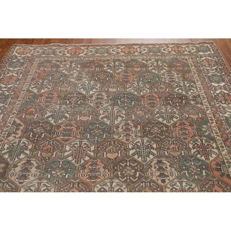 Seraj One-of-a-Kind 6'5" X 10'0" 1960s Wool Area Rug in Brown