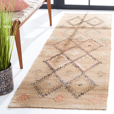Heyman Hand Loomed Jute, Cotton Geometric Rug