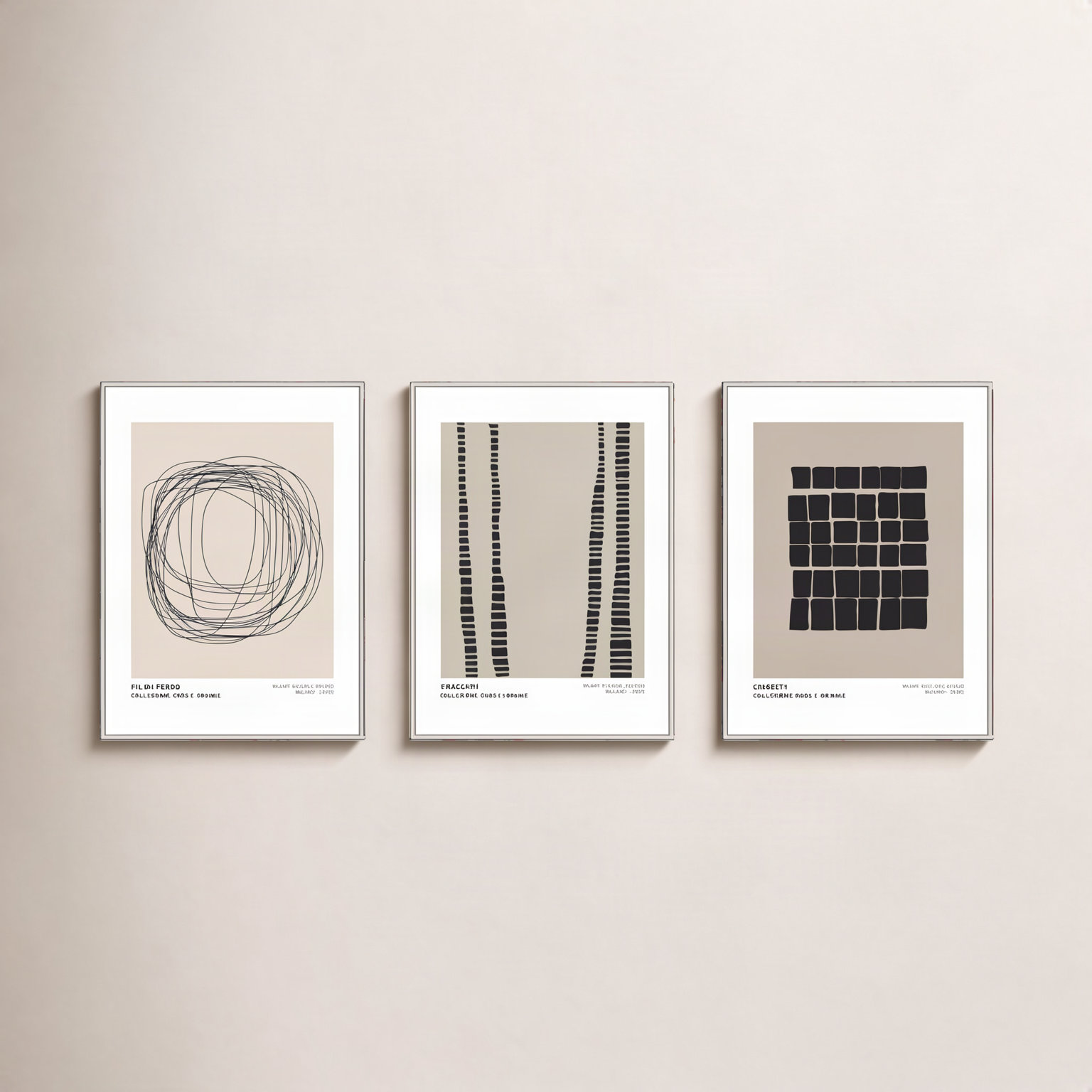 Caos E Ordine 2, 38" H x 79.5" W x 1.25" D, White Framed Canvas