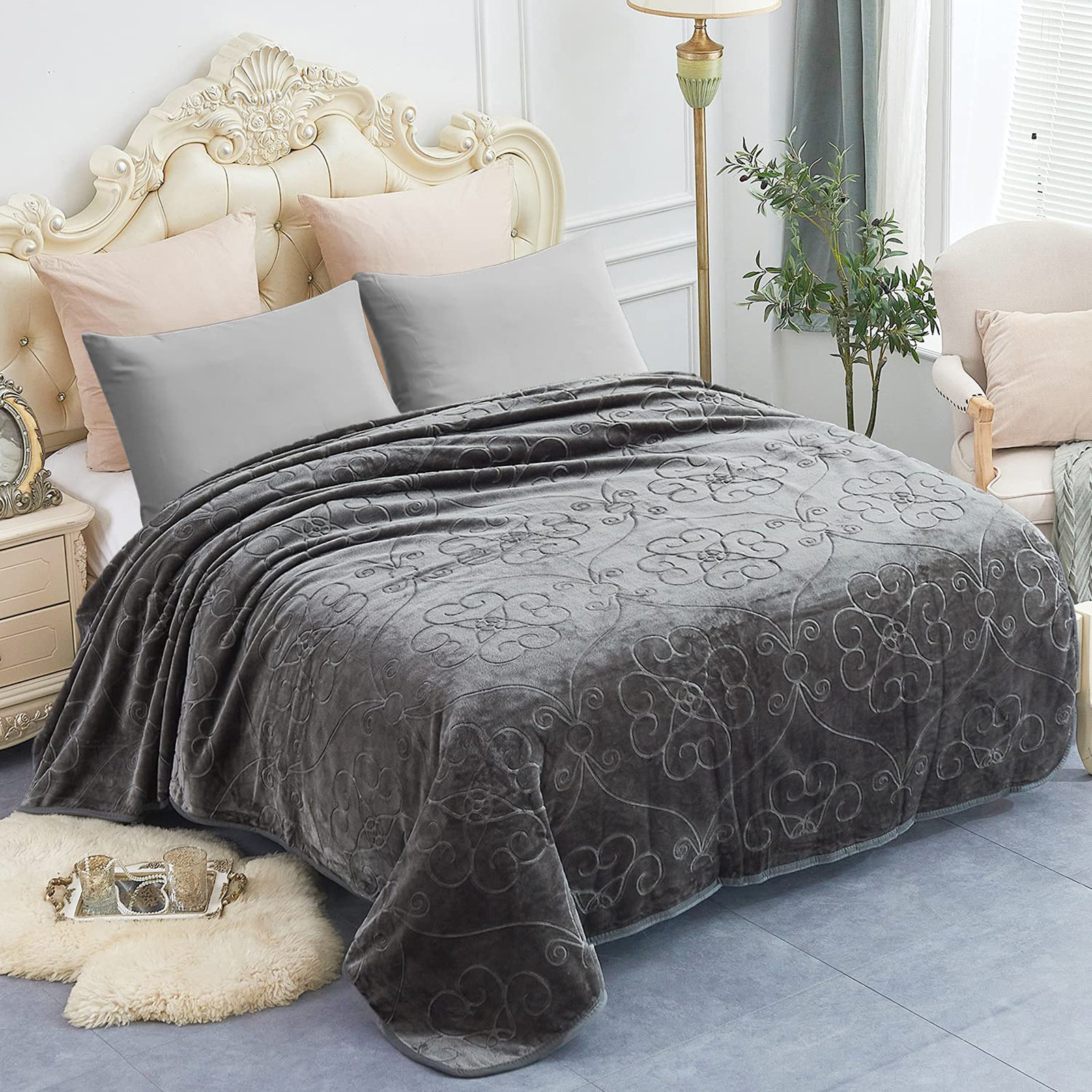 JML Lightweight Solid Warm Bed Blanket | Wayfair