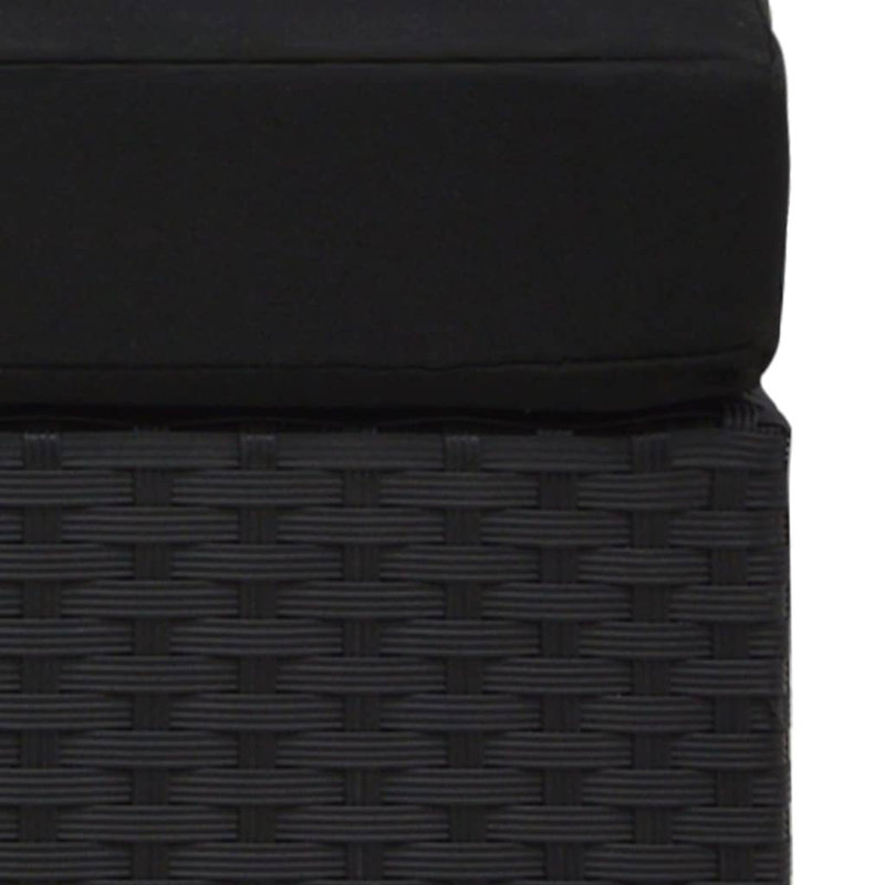  Corner Sofa Black PE Rattan Standard Modular Corner Sofa