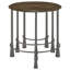 Ensemble de 3 tables gigognes en bois de manguier naturel et bronze industriel, peu encombrantes et élégantes pour les intérieurs modernes