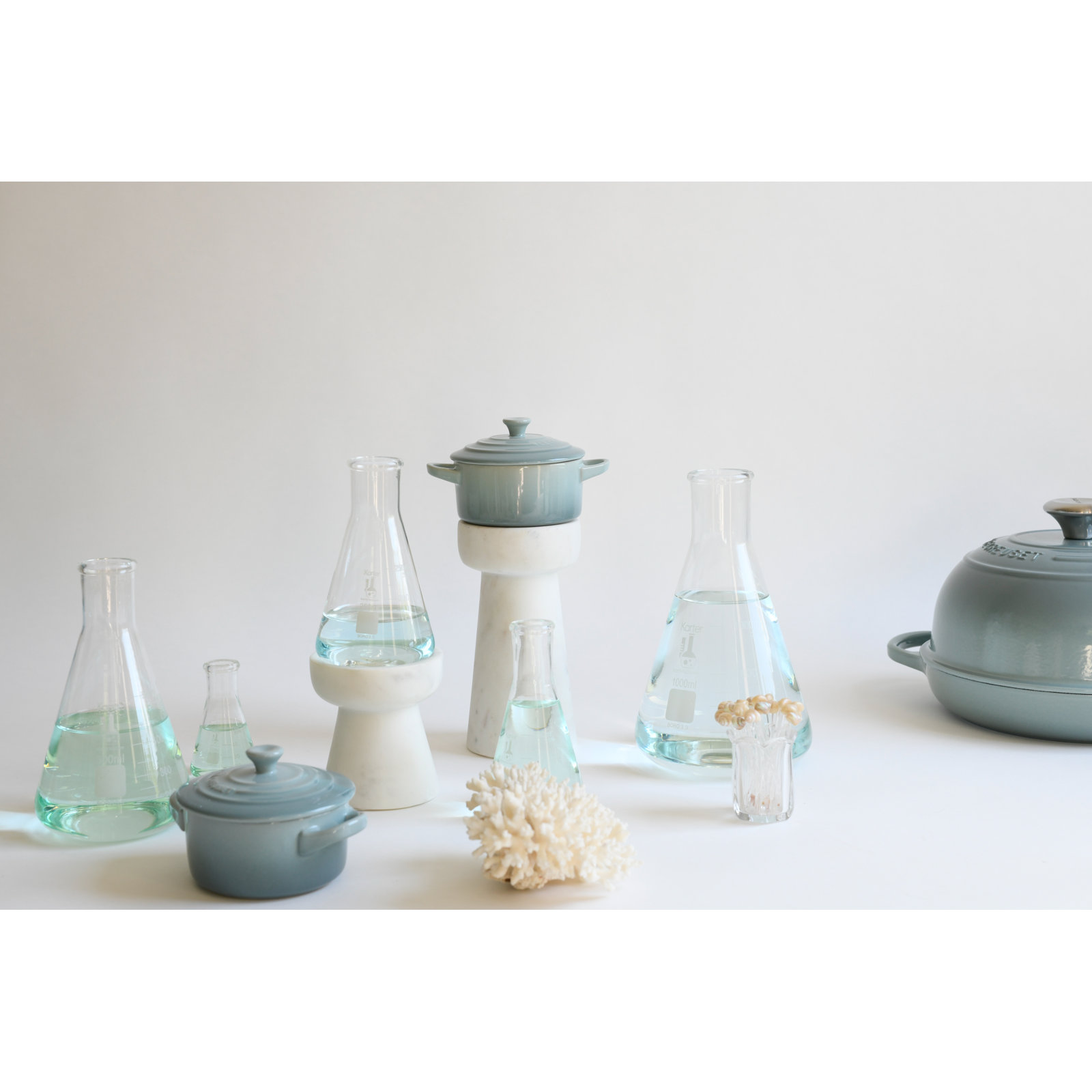 Stoneware Mini Cocotte, Sea Salt