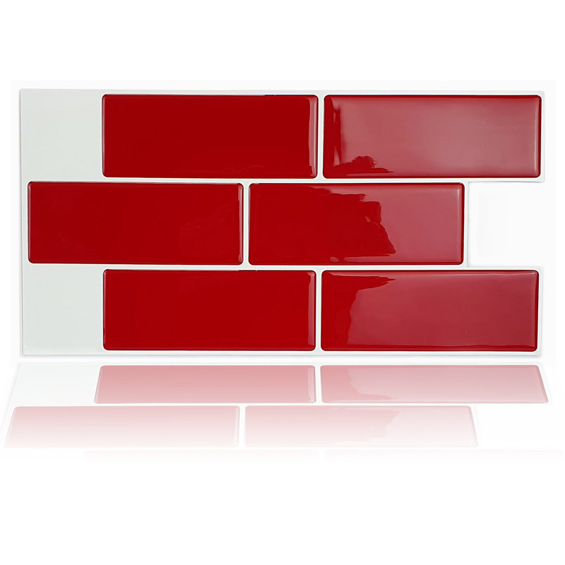 Peel & Stick Subway Tile, Cherry Red