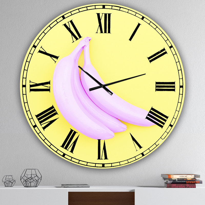 Grande horloge murale rose, Moyen