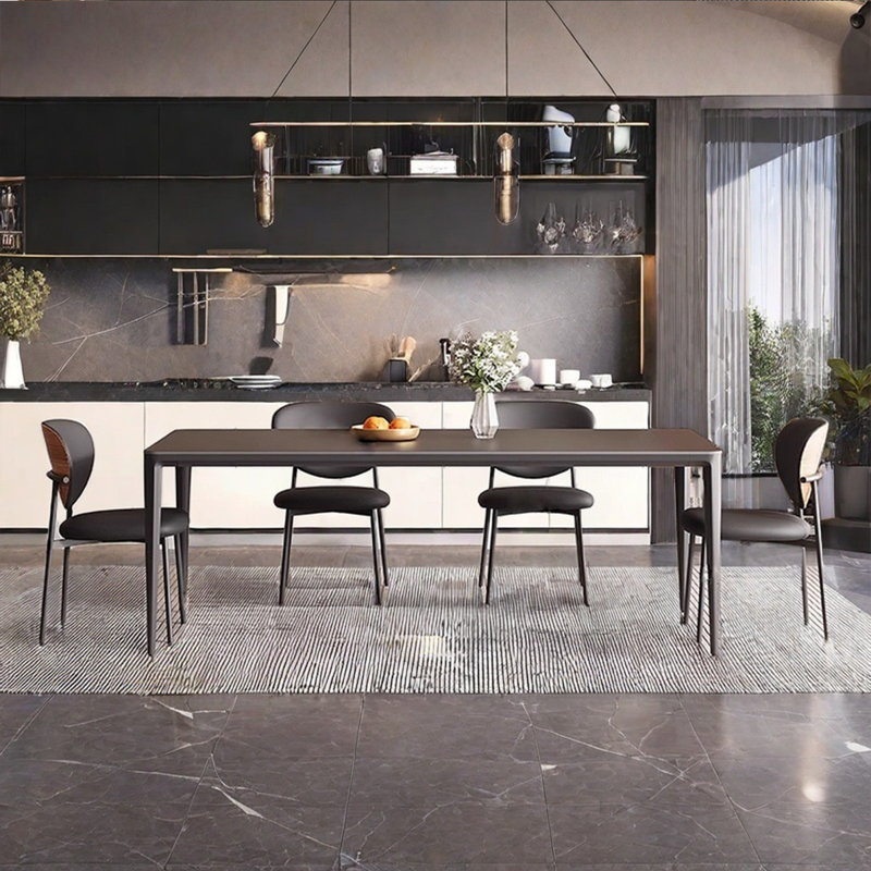 Table rectangulaire rectangulaire rétro, H 29,53 po x L 70,87 po x l 35,43 po