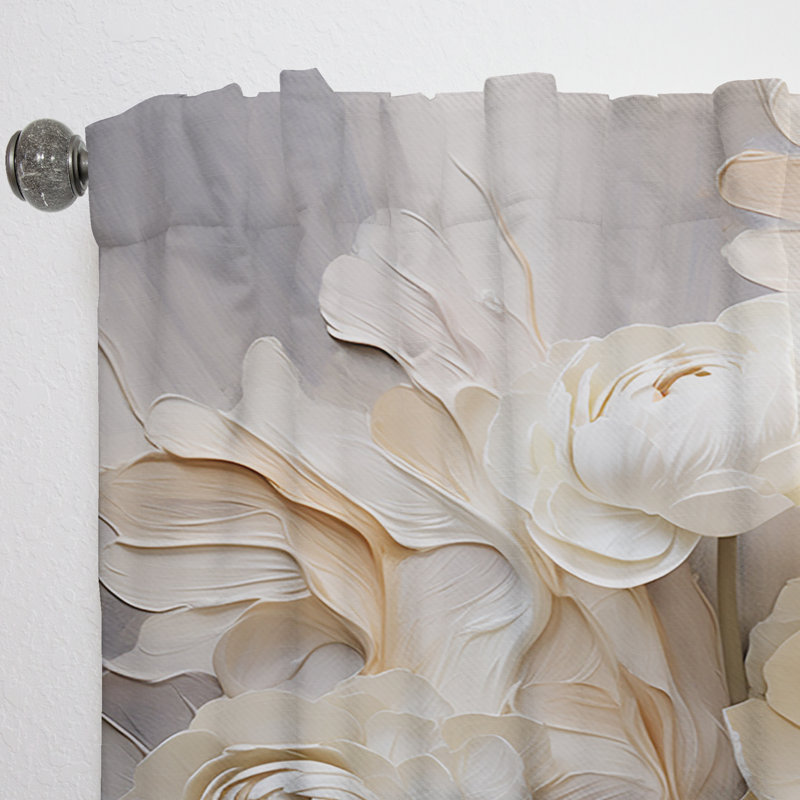 Dracibus Ranunculus Radiance Treasure V - Rideau Ranunculus - Velours obscurcissant - 1 panneau, L 52 po x L 63 po