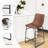 Madbury Upholstered Counter Stool with Metal Frame-1481661446