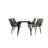 4 - Person Stone Top Four Leg Base Dining Set