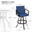 Ensemble de 4 tabourets de bar pivotants d'extérieur 29,72 po, structure en aluminium (ensemble de 4)-998267970