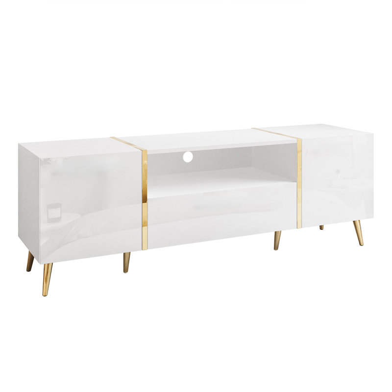 Adkins Unfinished TV Stand for TVs up to 65", White