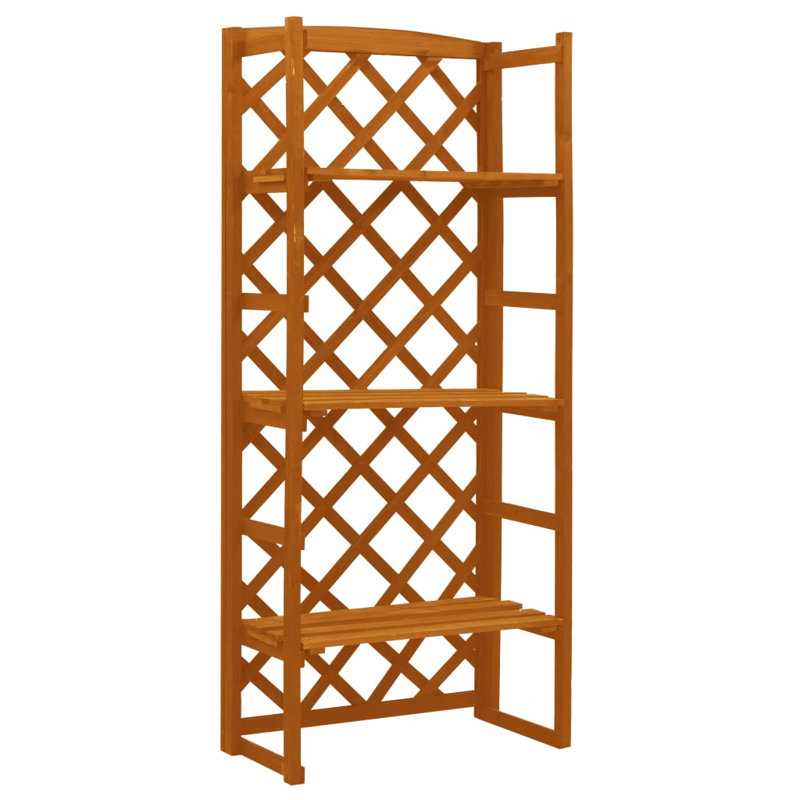 Garg Wood Plant Stand, Brown