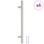 Metro Lane Cabinet Handles 5 Pcs Black 224 Mm Stainless Steel-719038300-719038288