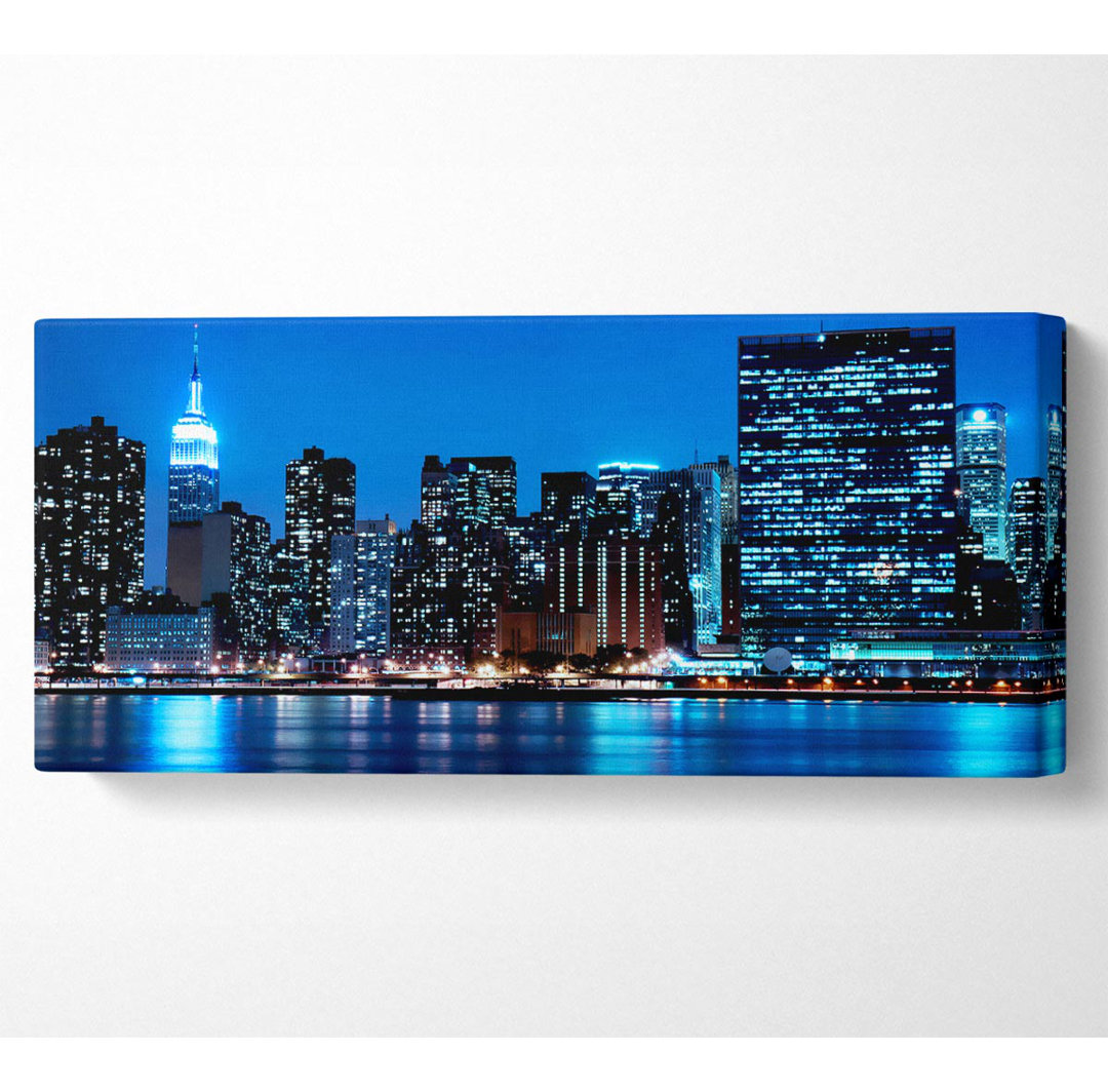 New York Empire State Blue Nights - Kunstdrucke auf Leinwand