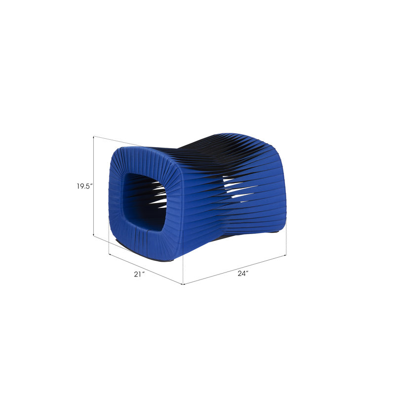 Repose-pieds de 24 po de large avec ceinture de sécurité, Bleu coton