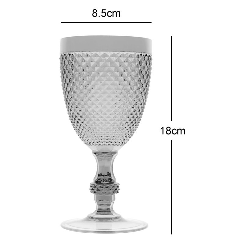 Diamond 390ml Goblet Set, Silver