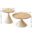 TABLE RONDE BLANC + BOIS