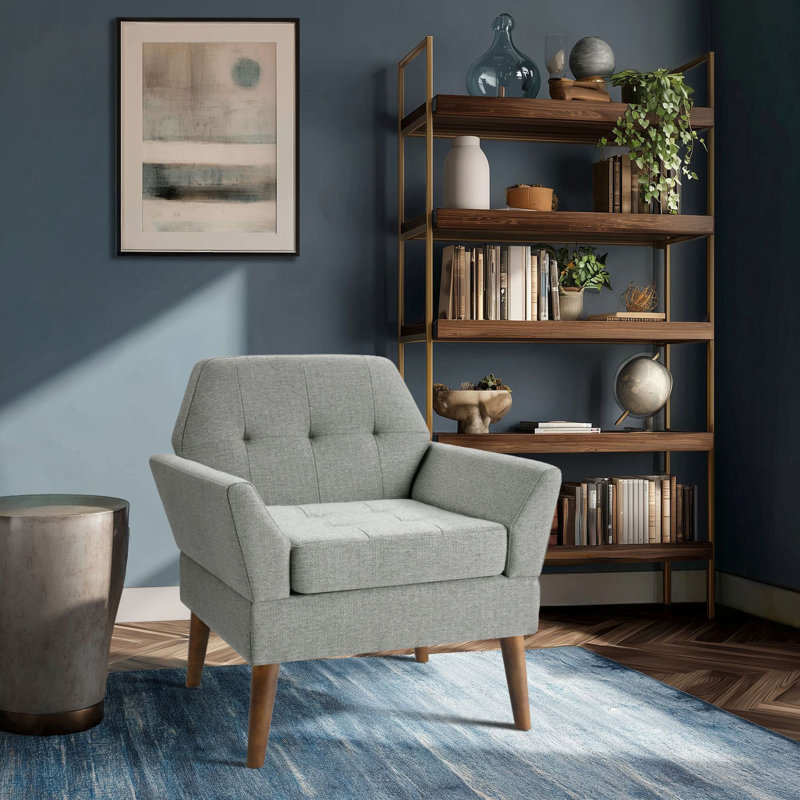 Newtin Mid-Century Modern Accent Chair, Gray