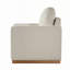 Fauteuil d'appoint carré avec piétement en bois d'hévéa-853132462