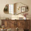 Modern Asymmetrical Full Length Wall Mirror with Gold Metal Frame, 63" x 28"-1535583155-1535583157