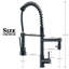 Robinet de cuisine robinet de lavabo extractible à poignée simple noir 1 trou