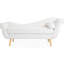 Chaise longue avec accoudoirs à volutes, style élégant, mousse, pieds en bouleau massif, surface d'assise spacieuse, support dorsal l 66,91 po x H 29,64 po x P 29,32 po-771984794