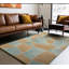 Tapis kaléidoscope abstrait en laine touffeté à la main doré, bleu et crème Ailey Authentic-1872932718