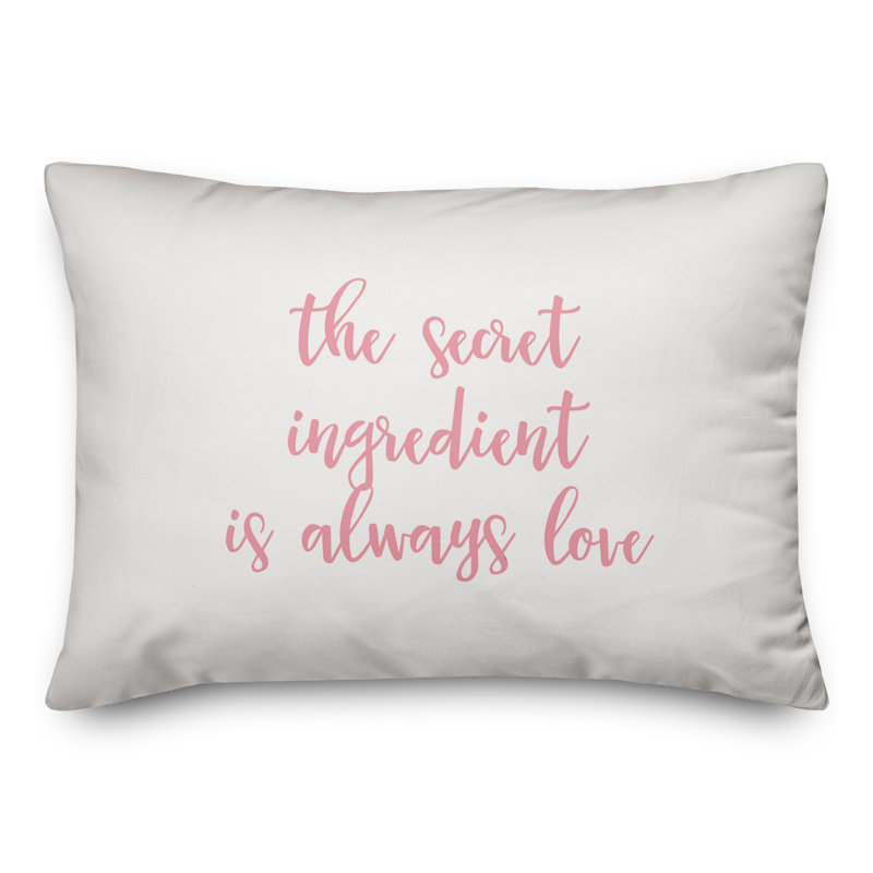  Coussin The Secret Ingredient EST Always Love, Rose / blanc
