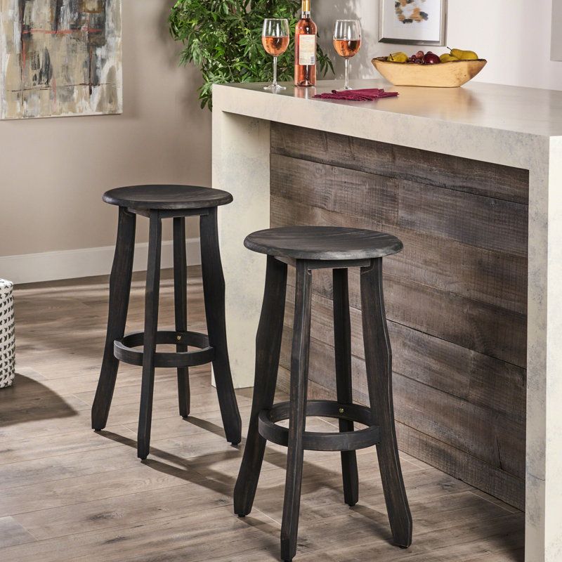 Bois gris foncé contemporain sans eau pour l'extérieur
