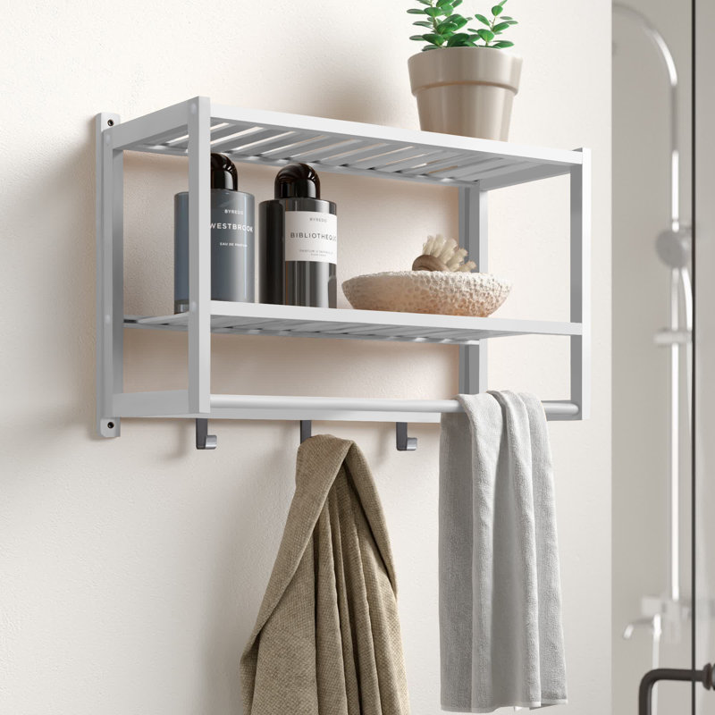 Allana 2 Piece Bamboo Tiered Shelf, White