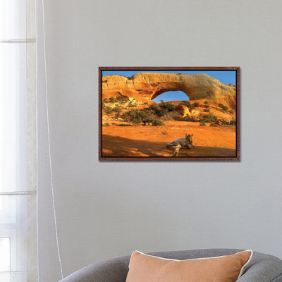 Wilson Arch WithA Span Of 91 Feet And Height Of 46 Feet Off  Highway 191 Made Of EntradaSandstone UT 1 Piece Wall Art on Canvas